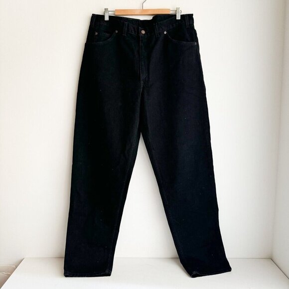 Vintage Black Denim Orange tab Men's Jeans 38" X 34"
